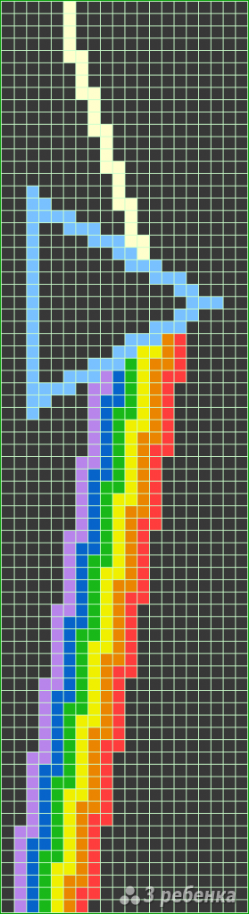 Схема фенечки прямым плетением 5845