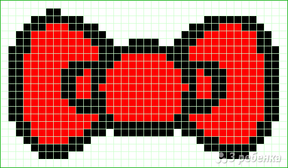 Схема фенечки прямым плетением 6424