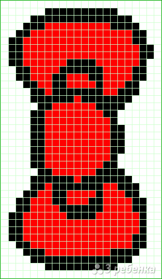 Схема фенечки прямым плетением 6424