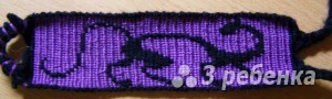 Схема фенечки прямым плетением 7554