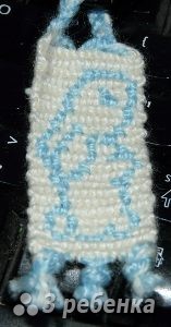 Схема фенечки прямым плетением 7226