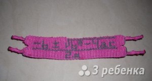 Схема фенечки прямым плетением 7182