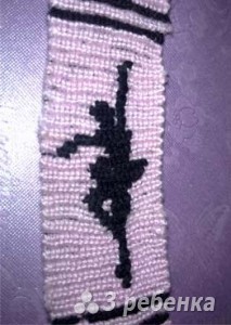 Схема фенечки прямым плетением 7119