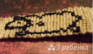 Схема фенечки прямым плетением 7110