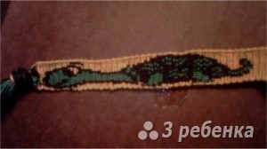 Схема фенечки прямым плетением 7430