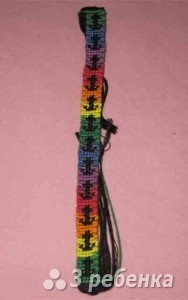 Схема фенечки прямым плетением 7519