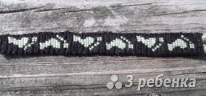 Схема фенечки прямым плетением 7362