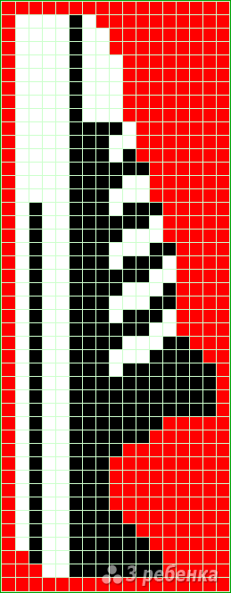 Схема фенечки прямым плетением 7219
