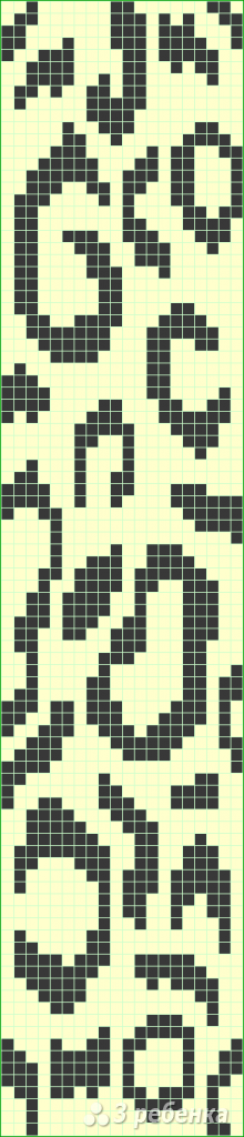 Схема фенечки прямым плетением 7095