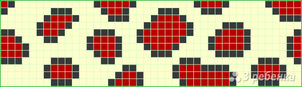Схема фенечки прямым плетением 7437