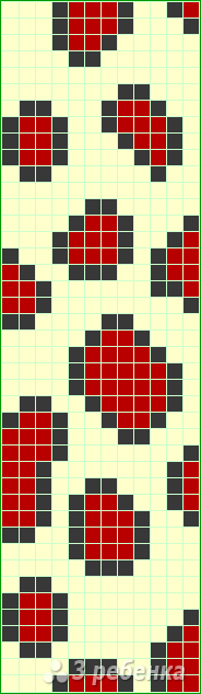 Схема фенечки прямым плетением 7437