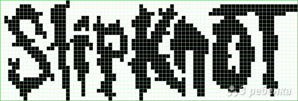Схема фенечки прямым плетением 7510