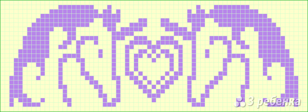 Схема фенечки прямым плетением 7548