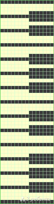 Схема фенечки прямым плетением 7167