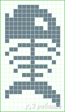 Схема фенечки прямым плетением 7319