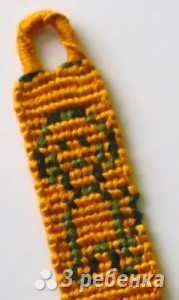 Схема фенечки прямым плетением 10763