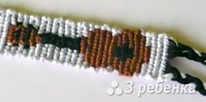 Схема фенечки прямым плетением 11316