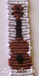 Схема фенечки прямым плетением 11316