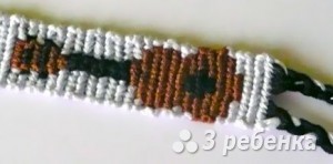 Схема фенечки прямым плетением 10706