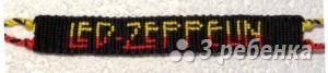 Схема фенечки прямым плетением 10568