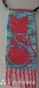 Схема фенечки прямым плетением 11524