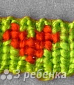 Схема фенечки прямым плетением 10582