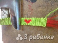 Схема фенечки прямым плетением 10582