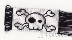 Схема фенечки прямым плетением 10253