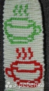 Схема фенечки прямым плетением 11247