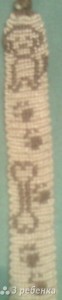 Схема фенечки прямым плетением 10763