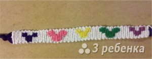 Схема фенечки прямым плетением 11280