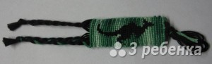 Схема фенечки прямым плетением 11330