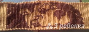 Схема фенечки прямым плетением 10542