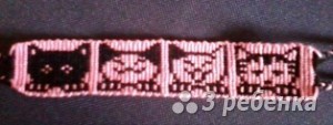 Схема фенечки прямым плетением 10719