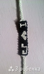 Схема фенечки прямым плетением 10655