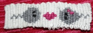 Схема фенечки прямым плетением 11350