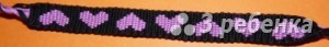 Схема фенечки прямым плетением 10514