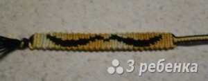Схема фенечки прямым плетением 10590