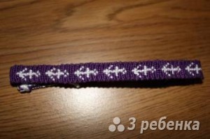 Схема фенечки прямым плетением 10554
