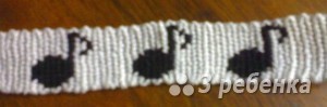 Схема фенечки прямым плетением 10206
