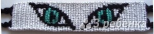 Схема фенечки прямым плетением 11293