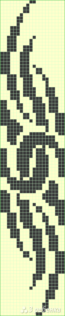 Схема фенечки прямым плетением 10181