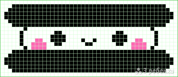 Схема фенечки прямым плетением 10271