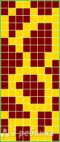 Схема фенечки прямым плетением 10645