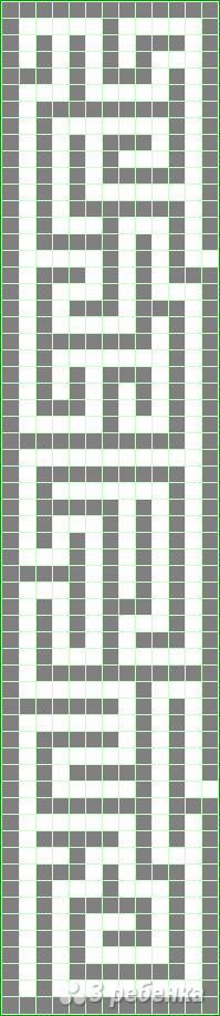 Схема фенечки прямым плетением 10362