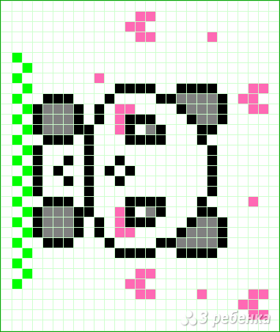 Схема фенечки прямым плетением 11389