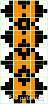 Схема фенечки прямым плетением 11495