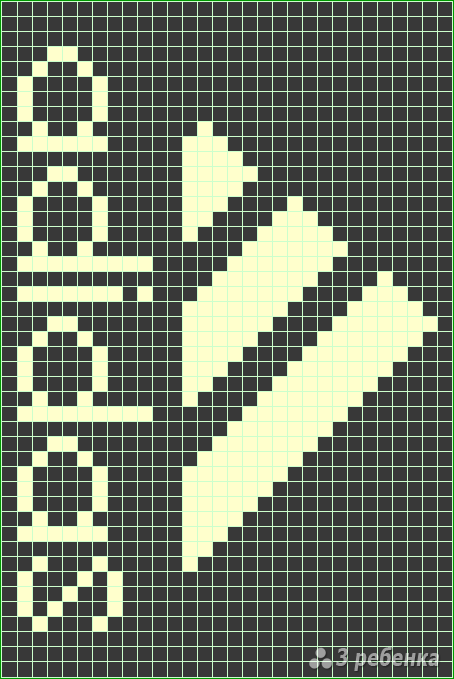 Схема фенечки прямым плетением 10090