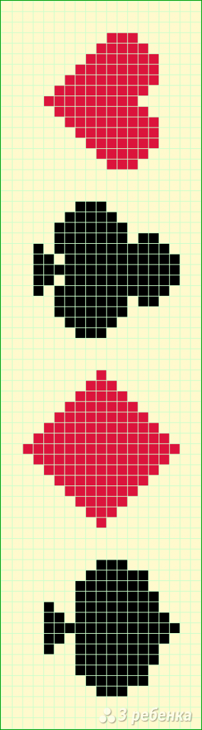 Схема фенечки прямым плетением 11466