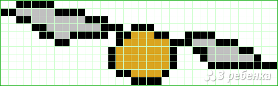 Схема фенечки прямым плетением 10615